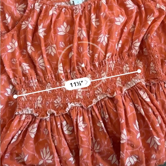 Sundance Artful Ari Maxi Dress Sundress Orange Floral Size Medium - Picture 8 of 8